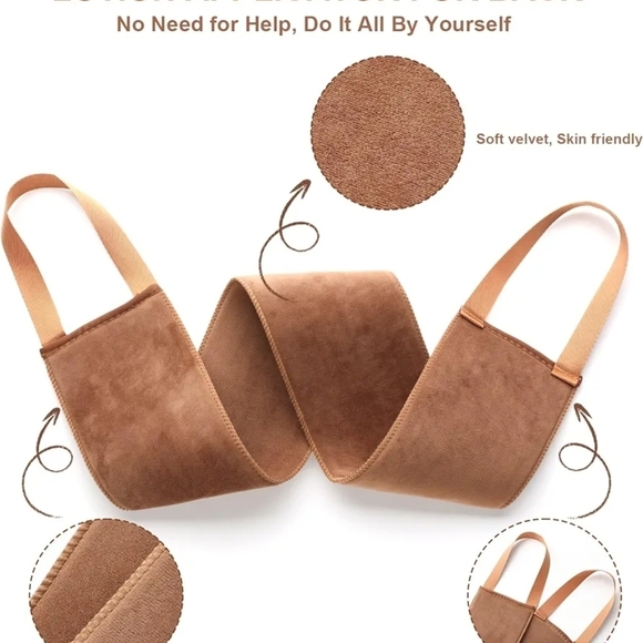 Brown Exfoliating Mitt and Back Scrubber Set - Picture 6 of 9